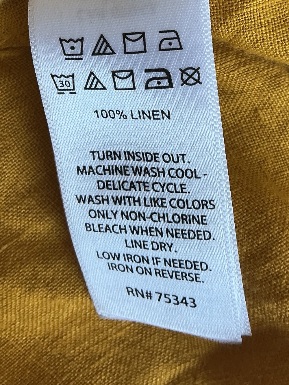 Tahari Mustard V-Neck Short Sleeve Blouse - Picture 7 of 8